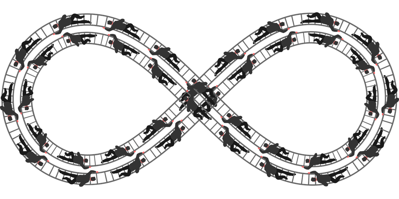 ¿Cómo funciona la escalera infinita?